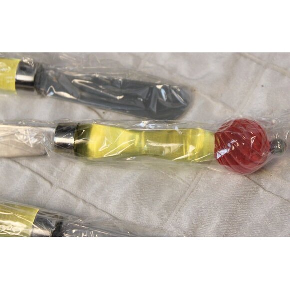 Southern Living 4 Pc Tango Spreader Knives Clear Handles Stainless Summer 40873 - Picture 6 of 7